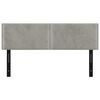 vidaXL Cabeceira de cama 2 pcs veludo 72x5x78/88 cm cinzento-claro