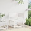 vidaXL Sof&aacute; de canto para jardim 73x73x78 cm pinho maci&ccedil;o branco