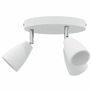 vidaXL Foco de teto com holofotes Branco 19 x 19 x 14,5 cm Metal