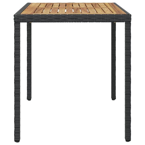 vidaXL Mesa jardim 123x60x74 cm madeira ac&aacute;cia maci&ccedil;a preto e castanho