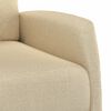 vidaXL Poltrona reclin&aacute;vel el&eacute;trica tecido cor creme