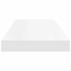 vidaXL Prateleiras de parede suspensas 2 pcs 60x23,5x3,8cm MDF branco