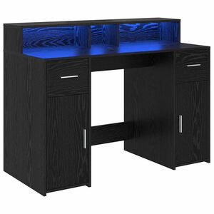 vidaXL Mesa Carvalho preto 120 x 55 x 91 cm Derivados de madeira