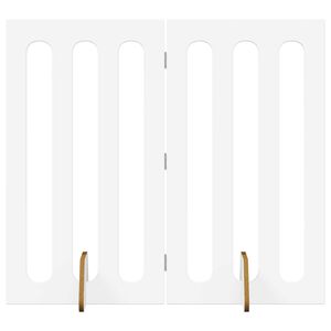 vidaXL Cerca dobr&aacute;vel para pets 2 pcs Branco 100,5 x 38 x 90 cm