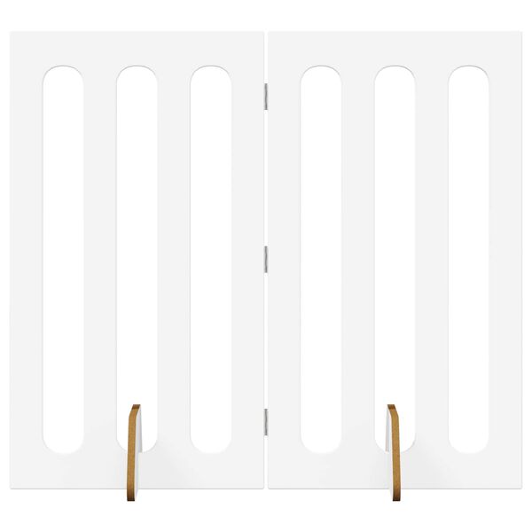 vidaXL Cerca dobr&aacute;vel para pets 2 pcs Branco 100,5 x 38 x 90 cm