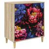 vidaXL Ba&uacute; de Gavetas KIEL Estampa de pe&ocirc;nia escura 66 x 36,5 x 75 cm