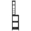 vidaXL Prateleira de Cozinha Carvalho Preto 60 x 40 x 168 cm