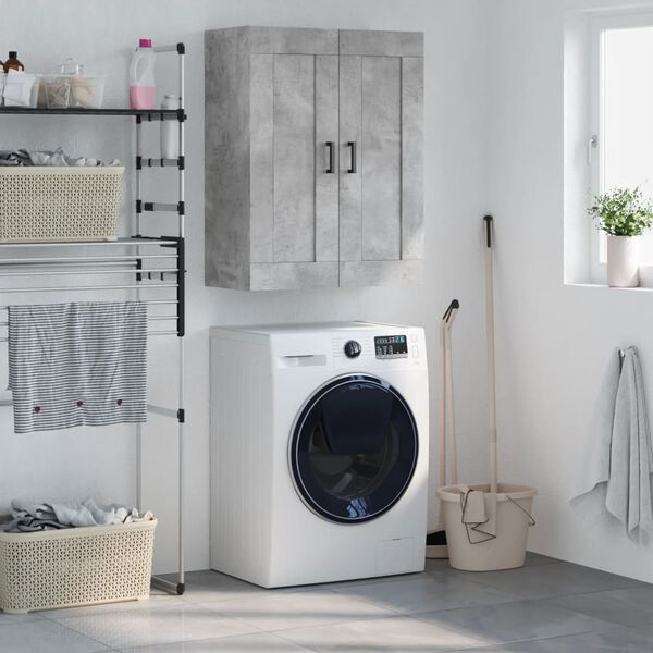 vidaXL Arm&aacute;rio de parede 69,5x34x90 cm deriv. madeira cinzento cimento