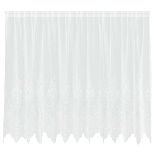 vidaXL Cortina de Renda com cortinas Branco 160 x 300 cm Poli&eacute;ster