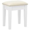 vidaXL Toucador c/ banco 65x36x128 cm MDF e madeira paulownia branco
