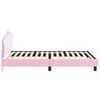 vidaXL Estrutura de Cama Infantil com Cabeceira Rosa 90 x 190 cm PU