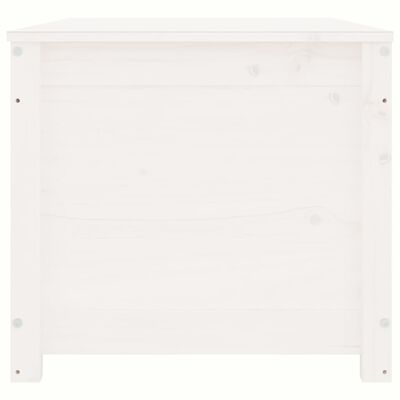 vidaXL Caixa de arrumação 110x50x45,5cm madeira de pinho maciça branco