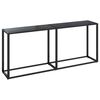 vidaXL Mesa consola preto 180x35x75,5 cm vidro temperado