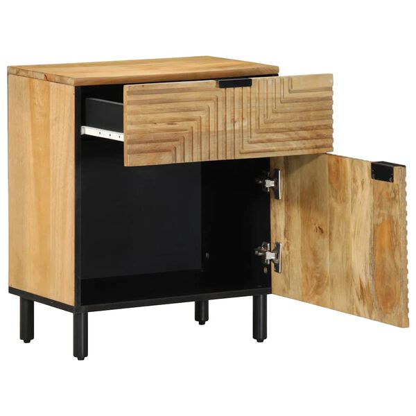 vidaXL Mesa de cabeceira 50x33x60 cm madeira de mangueira maci&ccedil;a