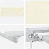 vidaXL Estrutura de Toldo Manual com LEDs Creme 2,5 x 2 m