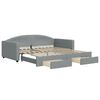 vidaXL Sof&aacute;-cama c/ gavet&atilde;o e gavetas 100x200 cm tecido cinzento-claro
