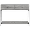 vidaXL Mesa consola 100x34,5x75cm derivados de madeira cinzento sonoma