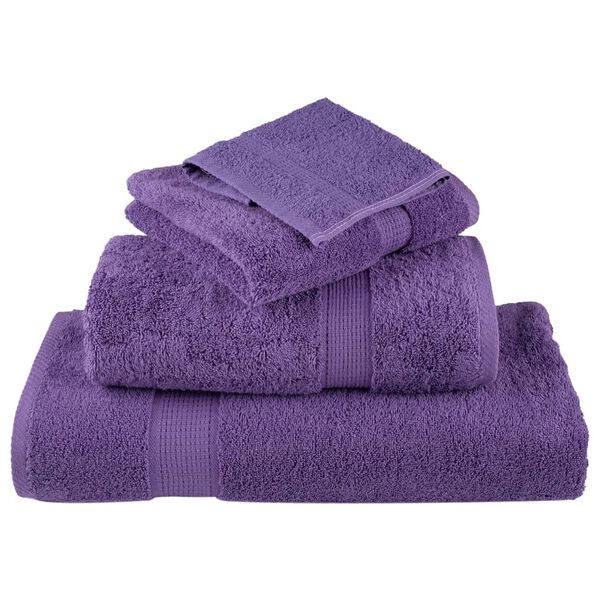 vidaXL Toalhas de bid&eacute; premium SOLUND 4 pcs 30x50 cm 600 gsm roxo
