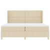 vidaXL Cama Box Springs com Colch&atilde;o Cinza Escuro 90x190 cm Creme