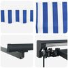 vidaXL Estrutura de Toldo Manual com LEDs com Azul e Branco 2,5 x 2 m