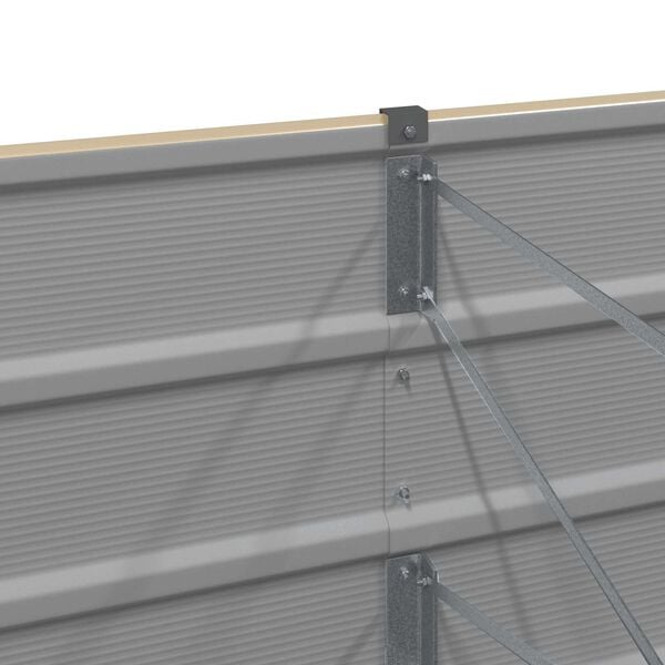 vidaXL Floreira Ivory 400 x 80 x 45 cm A&ccedil;o