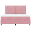 vidaXL Cama Box Spring LED com colch&atilde;o Rosa 180 x 200 cm Veludo