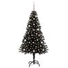 vidaXL &Aacute;rvore de Natal com 150 LEDs com suporte Preto 150 cm PVC