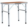 vidaXL Mesa de campismo dobr&aacute;vel 60x45 cm alum&iacute;nio