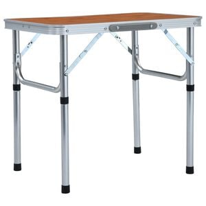 vidaXL Mesa de campismo dobr&aacute;vel 60x45 cm alum&iacute;nio