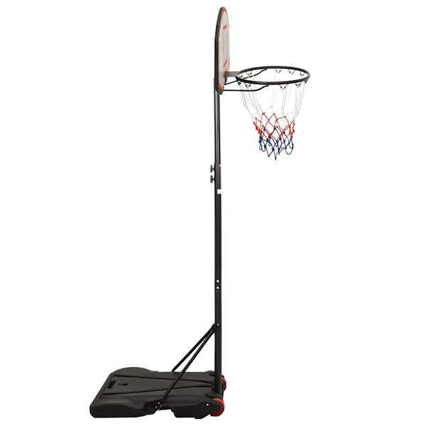 vidaXL Tabela de basquetebol 216-250 cm polietileno preto