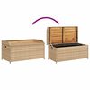 vidaXL Banco de arruma&ccedil;&atilde;o 100x50x52 cm vime PE/ac&aacute;cia mistura de beges