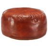 vidaXL Pufe 60x30 cm couro de cabra genuíno bronze