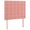 vidaXL Cama com molas/colch&atilde;o 90x190 cm veludo rosa