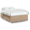 vidaXL Estrutura de cama 140x190 cm couro artificial cappuccino
