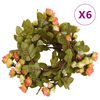 vidaXL Grinaldas de flores 6 pcs 215 cm vermelho p&ocirc;r-do-sol