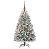 vidaXL &Aacute;rvore de Natal Artificial Verde e Branco 120 cm PVC e Metal
