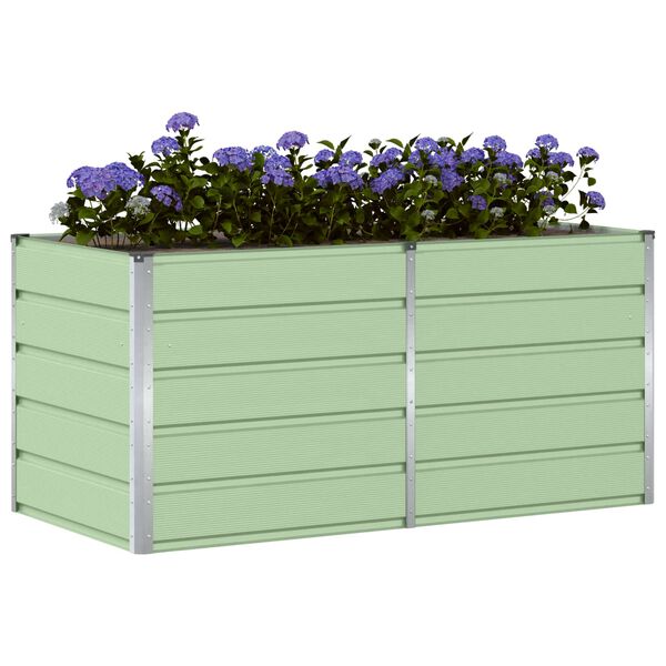 vidaXL Floreira Verde 160 x 80 x 75 cm A&ccedil;o