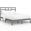 vidaXL Estrutura de cama 120x200 cm madeira maci&ccedil;a cinzento