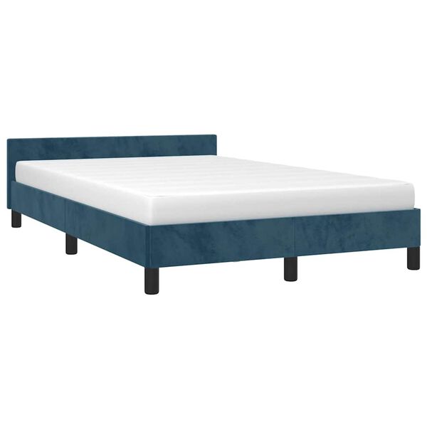 vidaXL Estrutura de cama sem colch&atilde;o 120x200 cm veludo azul