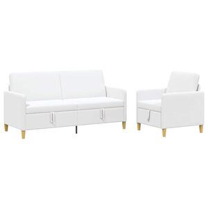 vidaXL Conjunto de Sof&aacute; com Armazenamento 2 unid. 4 lugar Branco