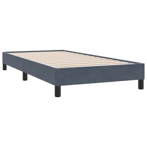 vidaXL Estrutura de cama sem colch&atilde;o 100x220 cm veludo cinzento-escuro