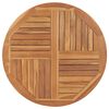 vidaXL Tampo de mesa redondo 2,5 cm 90 cm madeira de teca maci&ccedil;a