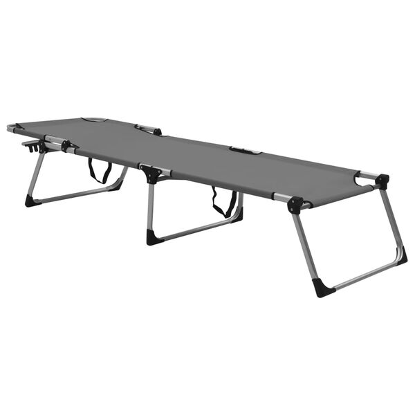 vidaXL Espregui&ccedil;adeira dobr&aacute;vel extra alta para idosos alum&iacute;nio cinza