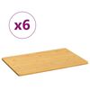 vidaXL T&aacute;buas de pequeno-almo&ccedil;o 6 pcs 35x23x0,8 cm bambu