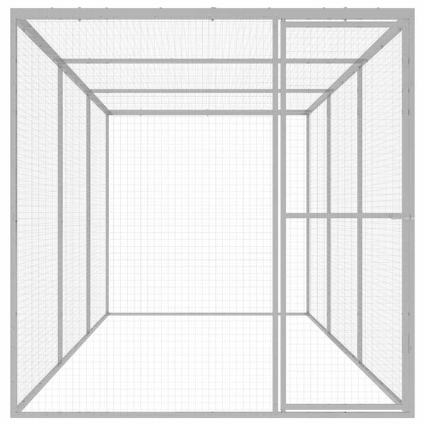 vidaXL Jaula para gatos 4,5x1,5x1,5 m a&ccedil;o galvanizado