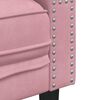 vidaXL 3 pcs conjunto de sof&aacute;s chesterfield com rolos veludo rosa