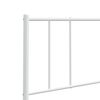 vidaXL Cabeceira de cama 90 cm metal branco
