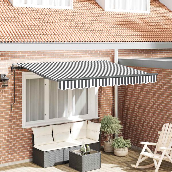 vidaXL Toldo Retr&aacute;til Antracite 250 x 200 cm tecido