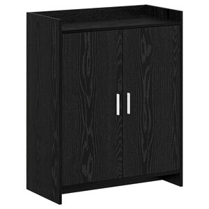 vidaXL Arm&aacute;rio de Sapatos com porta Carvalho Preto 73,5 x 36 x 92 cm