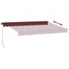 vidaXL Toldo retr&aacute;til manual com luzes LED 350x250 cm bord&ocirc;